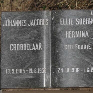 GROBBELAAR Johannes Jacobus 1905-1956 & Ellie Sophia Hermina FOURIE 1906-1995