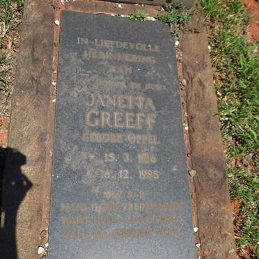 GREEFF Stephanus J. 1917-1956 &amp; Janetta OPPEL 1916-1985 _1
