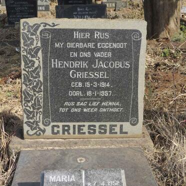 GRIESSEL Hendrik Jacobus 1914-1957 :: GOOSEN Maria Jacoba 1952-2002