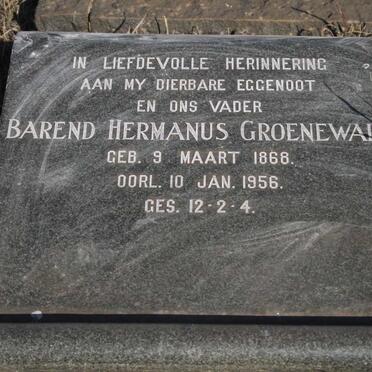 GROENEWALD Barend Hermanus 1868-1956