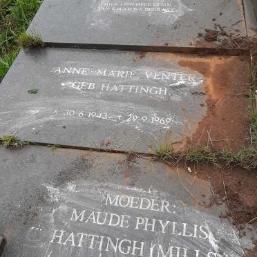 HATTINGH Maude Phyllis nee MILLS 1922-2002 :: VENTER Anne-Marie nee HATTINGH 1943-1969