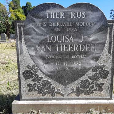 HEERDEN Louisa J., van voorheen BOTHA 1882-1961