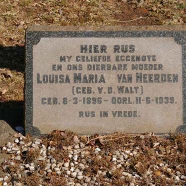 HEERDEN Louisa Maria, van nee V.D. WALT 1896-1939