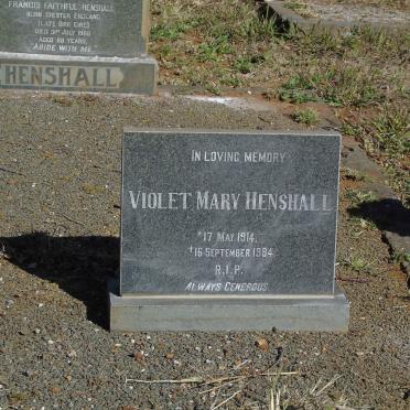 HENSHALL Francis Faithful -1958 &amp; Margaret Parciter GRAY -1945