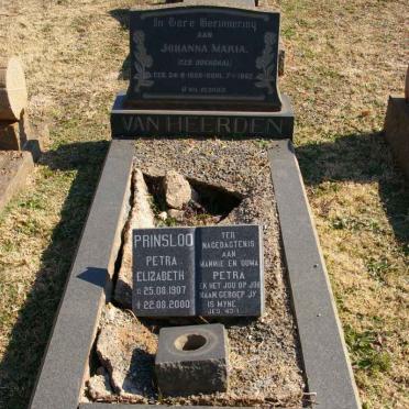 HEERDEN Johanna Maria, van nee ODENDAAL 1885-1962 :: PRINSLOO Petra Elizabeth 1907-2000