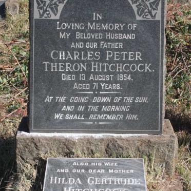 HITCHCOCK Charles Peter Theron -1954 &amp; Hilda Gertrude 1889-1971