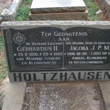 HOLTHAUSEN Gerhardus H. 1895-1966 &amp; Jacoba J.P.M. 1906-1993