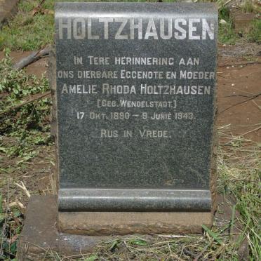 HOLTZHAUSEN Amelie Rhoda nee WENDELSTADT 1890-1943