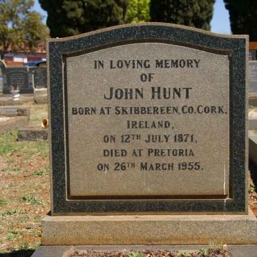 HUNT John 1871-1955