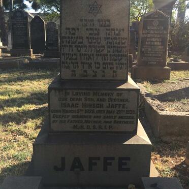 JAFFE Isaac Hirsch 1926-1938