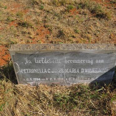 JONES Petronella C. 1894-1918 :: ? Maria D. Wilhelmina 1908-1981