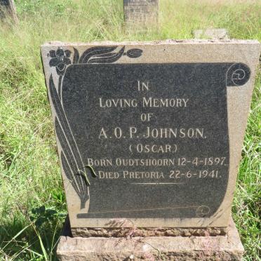 JOHNSON A.O.P. 1897-1941