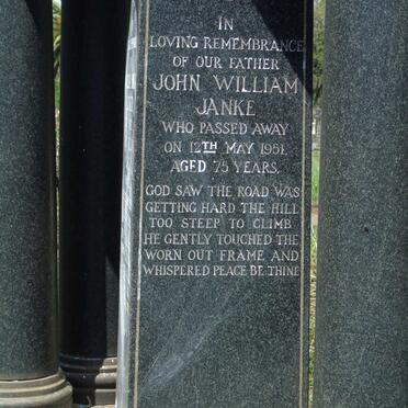 JANKE John William -1951 &  Augusta Louisa Elizabeth -1936_1