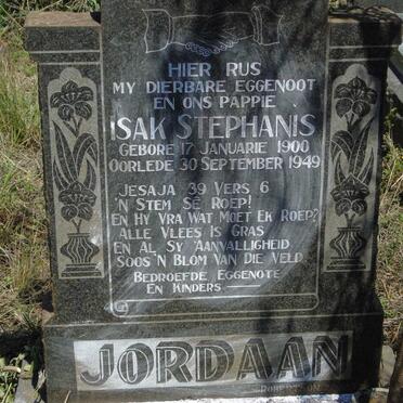 JORDAAN Isak Stephanis 1900-1949  