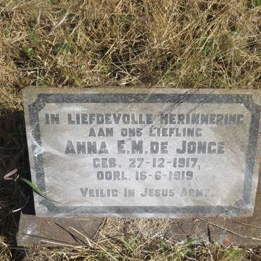 JONGE Anna E.M., de 1917-1919