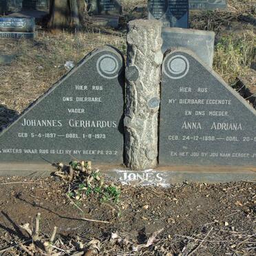 JONES Johannes Gerhardus 1897-1973 & Anna Adriana 1898-1968