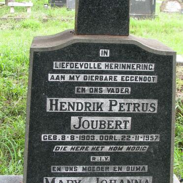 JOUBERT Hendrik Petrus 1903-1957 & Mary Johanna 1908-1976