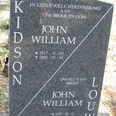 KIDSON John William 1927-2002 :: LOUW John William 1957-