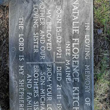 KITCHING Natalie Florence nee MAINE 1921-1992