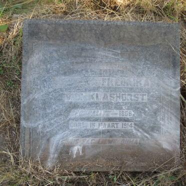 KLASHORST Johanna Fredrika, v.d. 1858-1914
