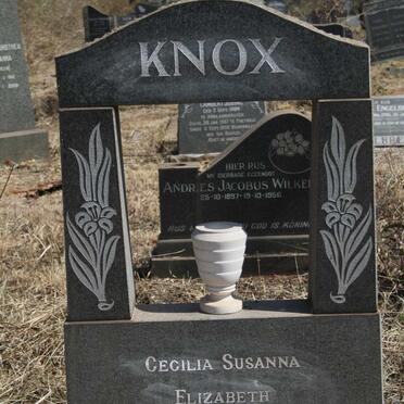 KNOX Cecilia Susanna Elizabeth VAN SCHALKWYK 1922-