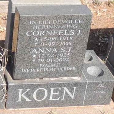 KOEN Corneels J. 1918-2005 & Anna S.J. 1925-2002