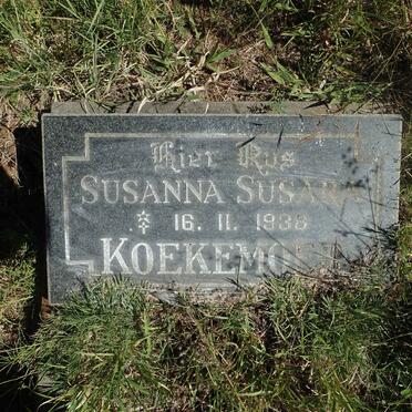 KOEKEMOER Susanna Susara 1938-1938