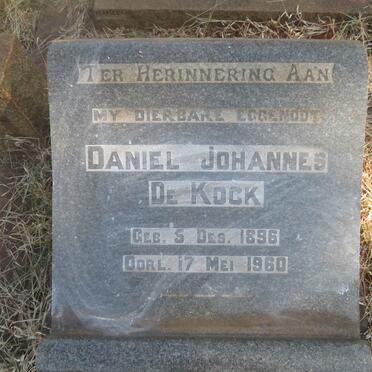 KOCK Daniel Johannes, de 1896-1960