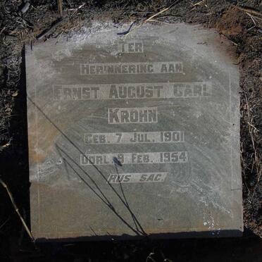 KROHN Ernst August Carl 1901-1954