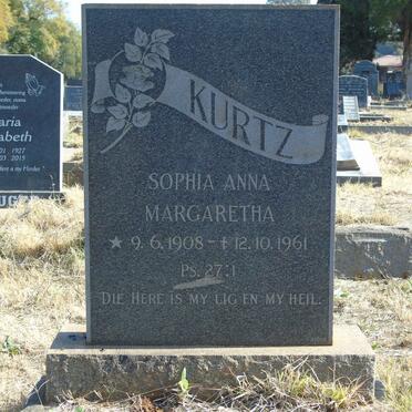 KURTZ Sophia Anna Margaretha 1908-1961