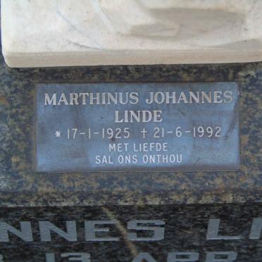 LINDE Marthinus Johannes 1925-1992