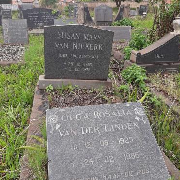 LINDEN Olga Rosalia, van der 1925-1986