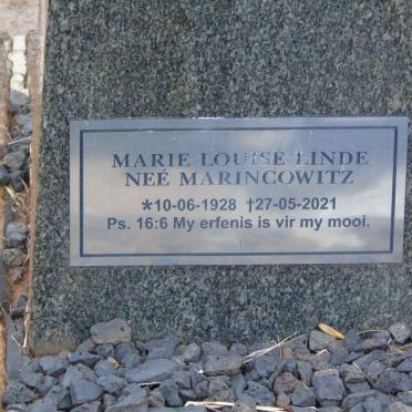 LINDE Marie Louise nee MARINCOWITZ 1928-2021