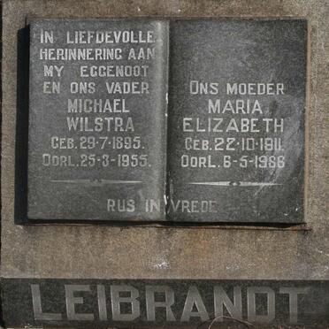 LEIBRANDT Michael Wilstra 1895-1955 & Maria Elizabeth 1911-1986