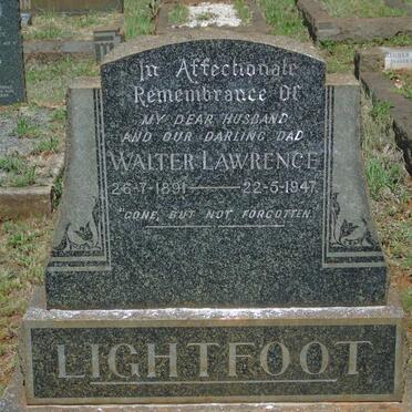 LIGHTFOOT Walter Lawrence 1891-1947