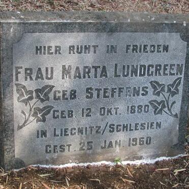 LUNDGREEN Marta nee STEFFENS 1880-1960
