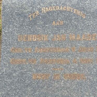 MAADE Hendrik Jan 1856-1925
