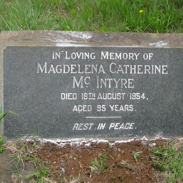 MCINTYRE Magdelena Catherine -1954
