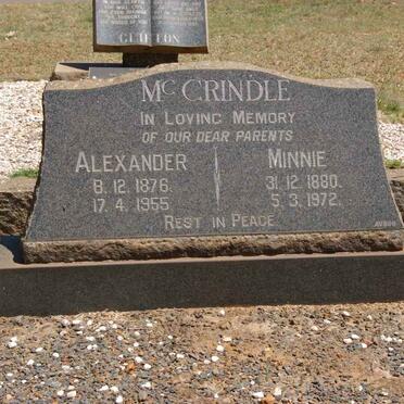 McGRINDLE Alexander 1876-1955 & Minnie 1880-1972