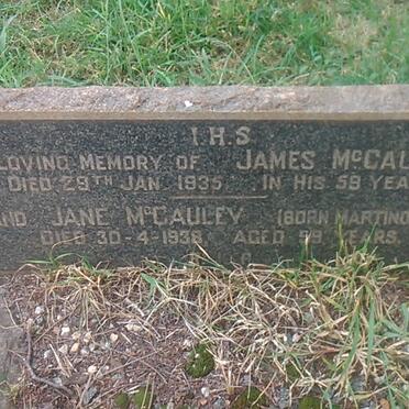 McCAULEY James -1935 & Jane MARTINDALE -1938