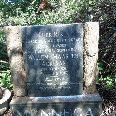 MENNEGA Willem Maarten Adriaan 1931-1957 :: MENNEGA ? 1957-