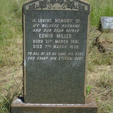 MILLER Edwin 1851-1939