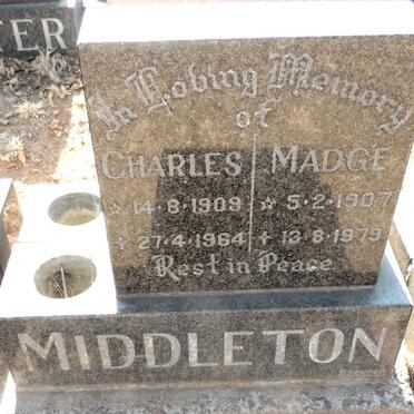 MIDDELTON Charles 1909-1964 & Madge 1907-1979