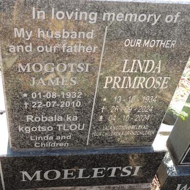 MOELETSI Mogotsi James 1932-2010 & Linda Primrose 1934-2024