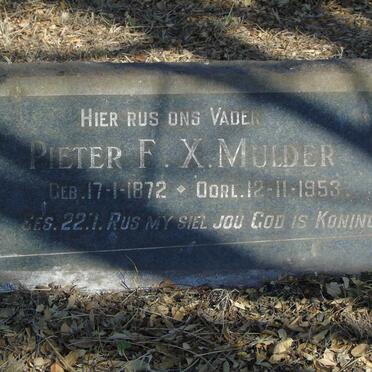 MULDER Pieter F.X. 1872-1953