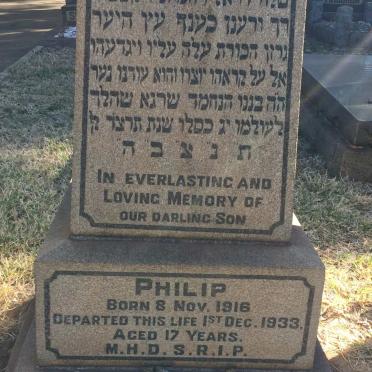 MYER Philip 1916-1933