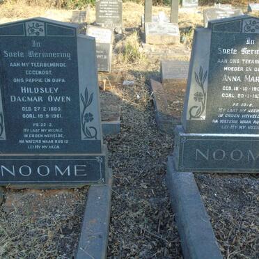 NOOME Hildsley Dagmar Owen 1883-1961 :: NOOME Anna Maria 1900-1977