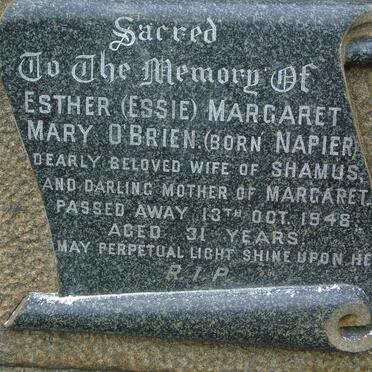O'BRIEN Esther Margaret Mary nee NAPIER -1948