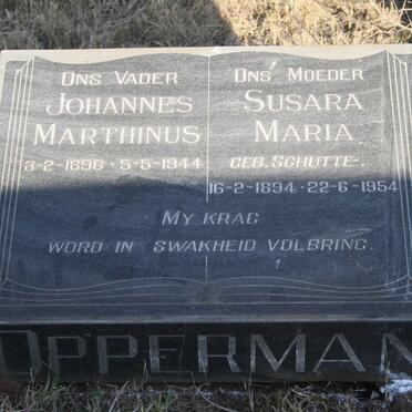 OPPERMAN Johannes Marthinus 1896-1944 & Susara Maria SCHUTTE 1894-1954
