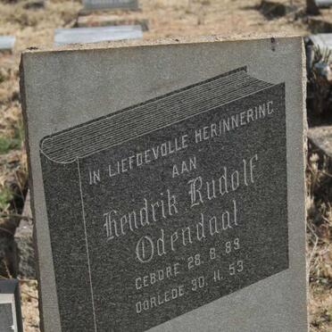 ODENDAAL Hendrik Rudolf 1889-1953